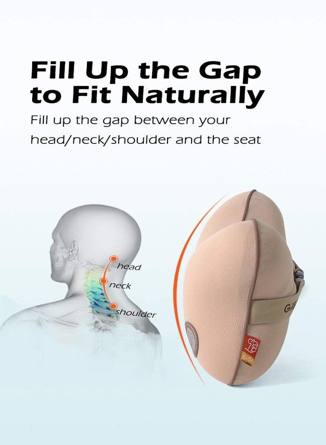 GiGi G-1063A Pure Memory Foam and Ergonomic Design Car Seat Neck Rest Cushion, Head Rest Pillow for Cervical Pain Relief (Black), Pack of 1 - Image 5