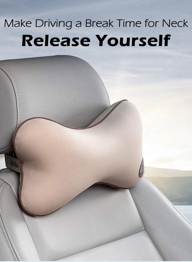 GiGi G-1063A Pure Memory Foam and Ergonomic Design Car Seat Neck Rest Cushion, Head Rest Pillow for Cervical Pain Relief (Black), Pack of 1 - Image 3