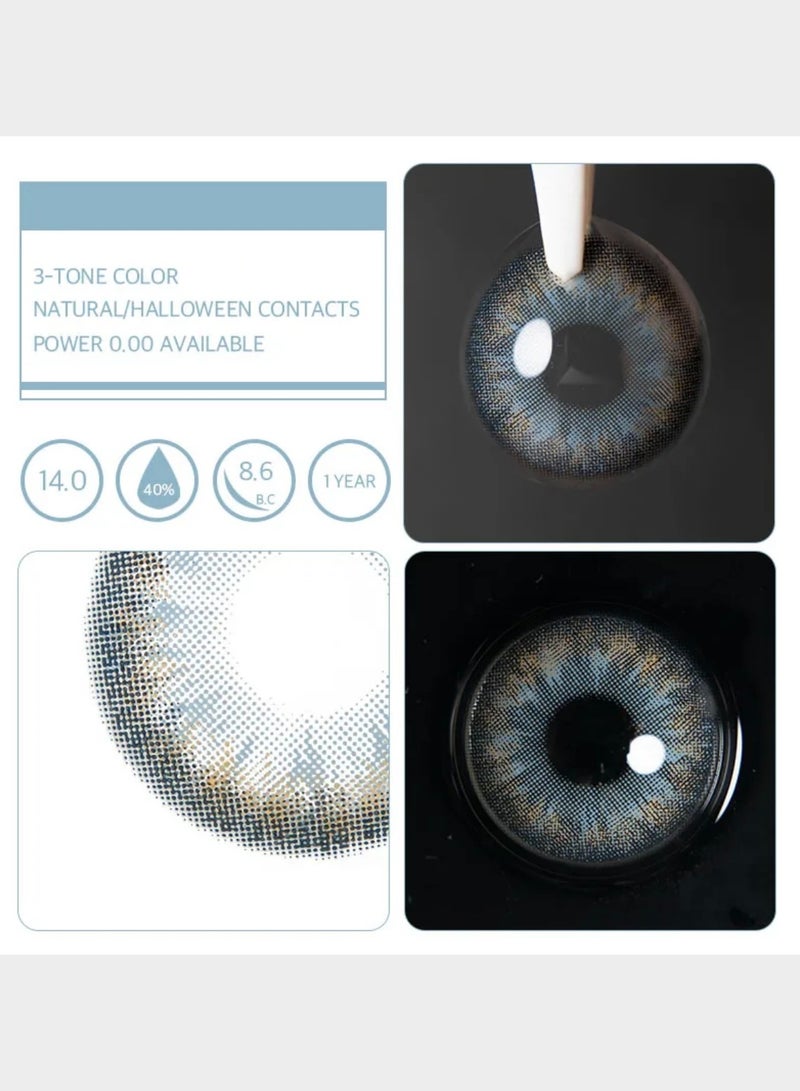 يونيبلينغ عدسات لاصقة ملونة كوكي الأزرق (سنوية) - Image 3