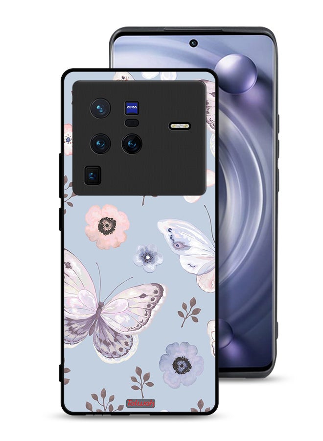Tolwak Vivo X80 Pro Protective Case Cover Butterflies And Flowers - Image 1