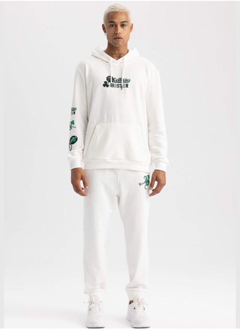 DeFacto Man NBA Boston Celtics Licenced Hooded Long Sleeve Knitted Sweatshirt  - Image 2