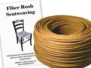 VIRC V.I. Reed & Cane, Inc. Fiber Rush KIT 5/32 Kraft Brown with Instruction Booklet - Image 3