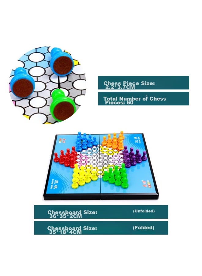 SUCCESS Chenggong Magnetic Folding Portable Checkers, Children's Chess Board Game, Desktop Game, Magnetic Camping Educational Checkers - Image 4