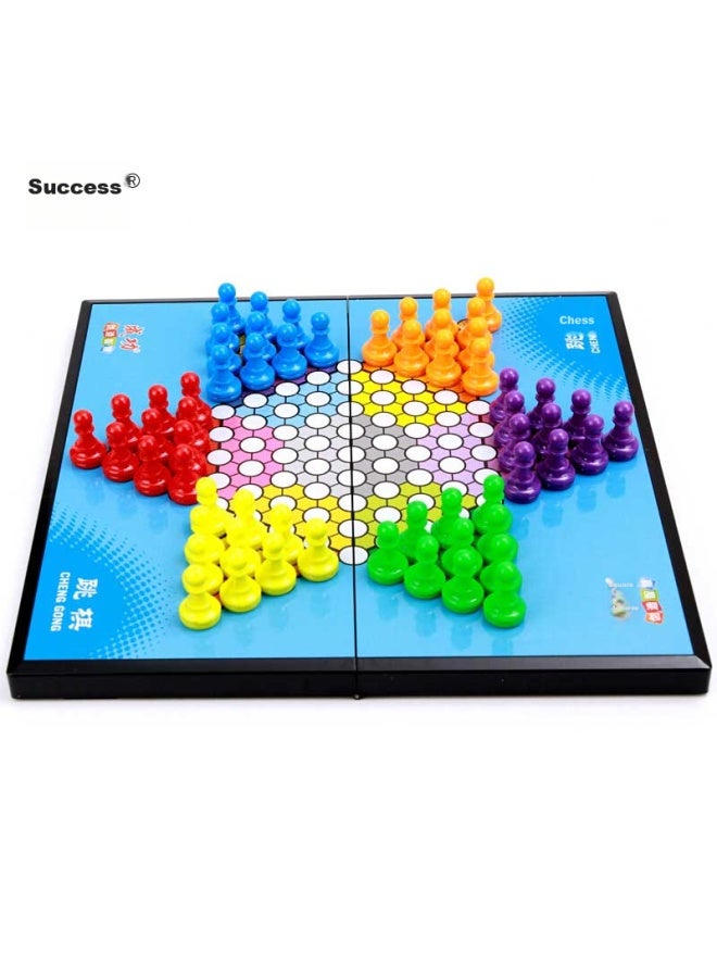 SUCCESS Chenggong Magnetic Folding Portable Checkers, Children's Chess Board Game, Desktop Game, Magnetic Camping Educational Checkers - Image 1