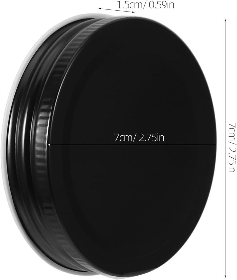 12pcs 70mm Tinplate Mason Jar Lids Reusable Canning Jar Caps Leakproof Storage Solid Covers for Wide Mouth Food Preservation - Image 2