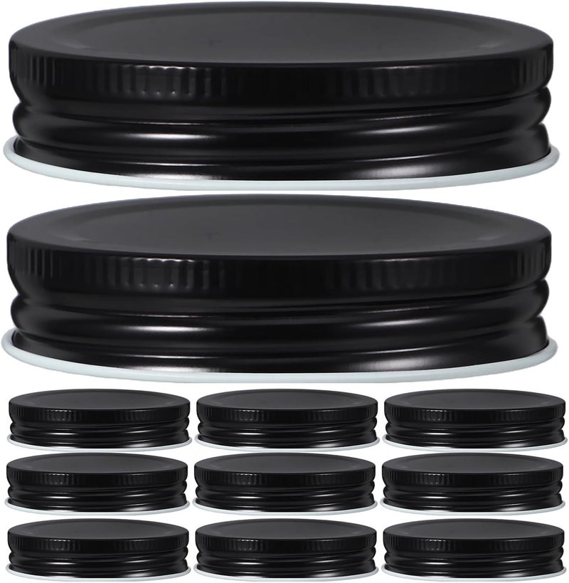 12pcs 70mm Tinplate Mason Jar Lids Reusable Canning Jar Caps Leakproof Storage Solid Covers for Wide Mouth Food Preservation - Image 1