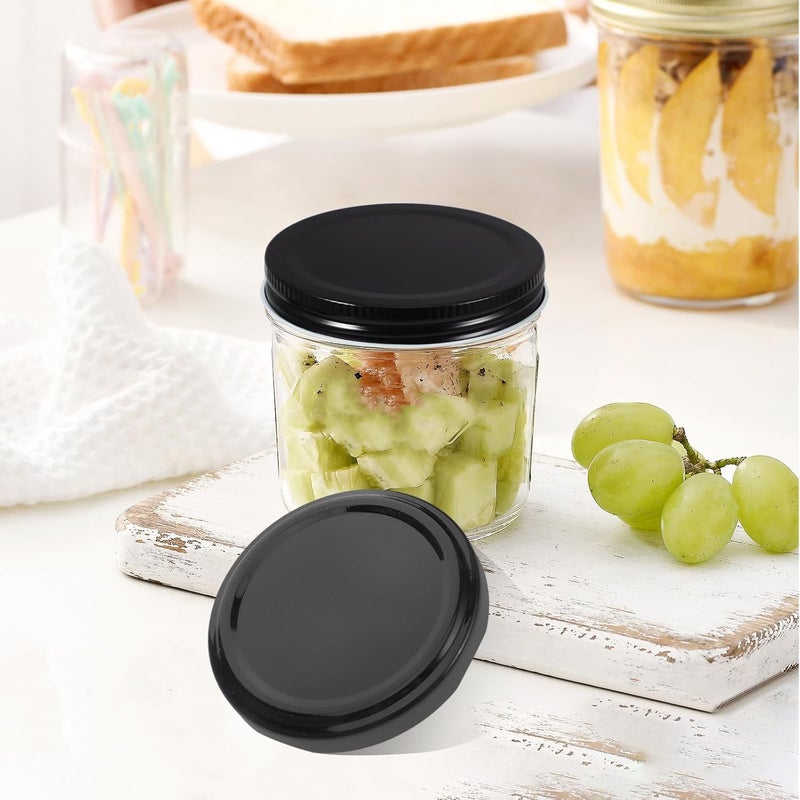 12pcs 70mm Tinplate Mason Jar Lids Reusable Canning Jar Caps Leakproof Storage Solid Covers for Wide Mouth Food Preservation - Image 5