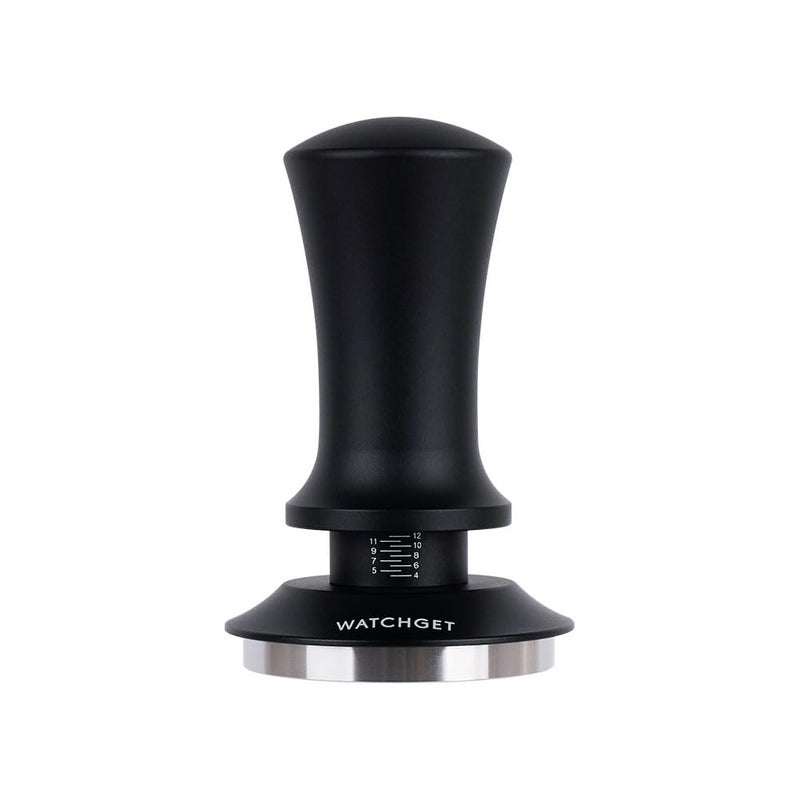 watchget 53mm Espresso Coffee Tamper Spring Loaded Tamper Stainless Steel Barista Espresso Tamper Calibrated Espresso Hand Tamper with Scale for 54mm Espresso Machine Portafilter