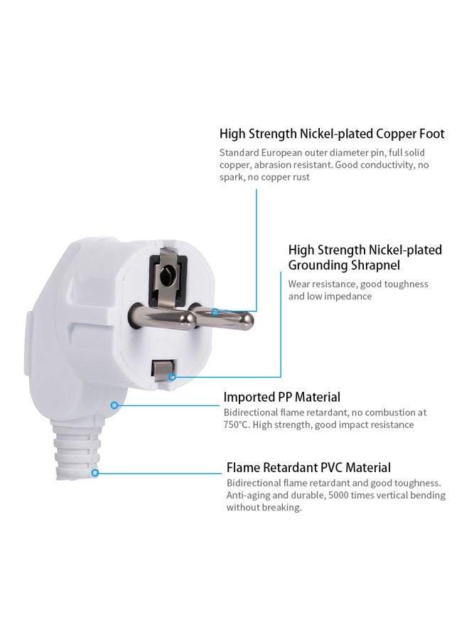 Round Pin Plug Adapter White - Image 5