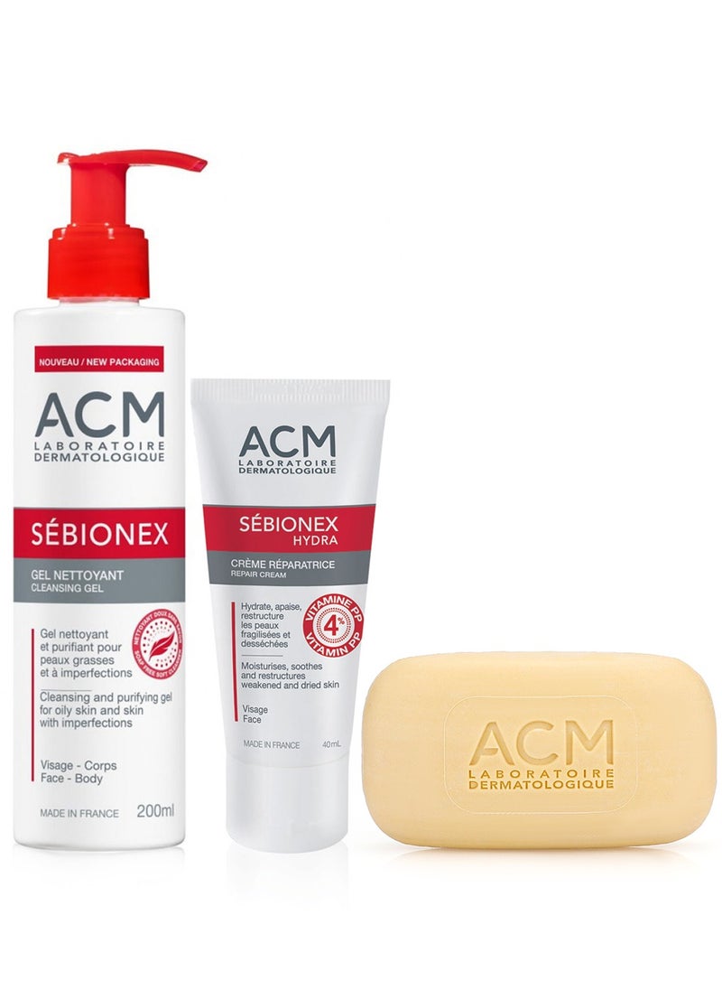 ACM Sebionex Set - Cleansing Gel Soap & Hydra Cream  - Image 1