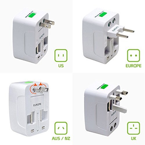 FENTICO Worldwide Universal Power Adapter Converter, All in One International Out of Country Travel Wall Charger Plug for Wall Plug Input in USA, EU, UK, and AUS & More Outlets (1 Pc) - Image 3