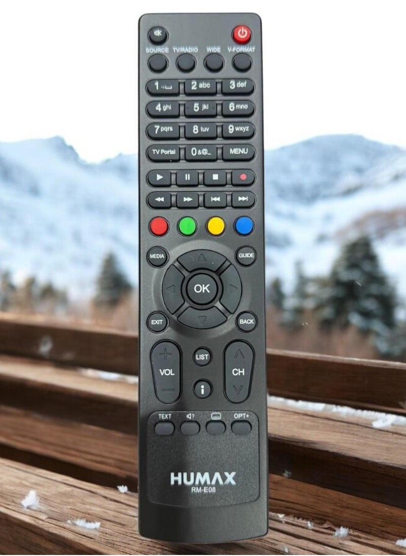 Humax - RM-E08 Universal Remote Control with Multi-Function Keys for TV and Media Navigation - Image 1