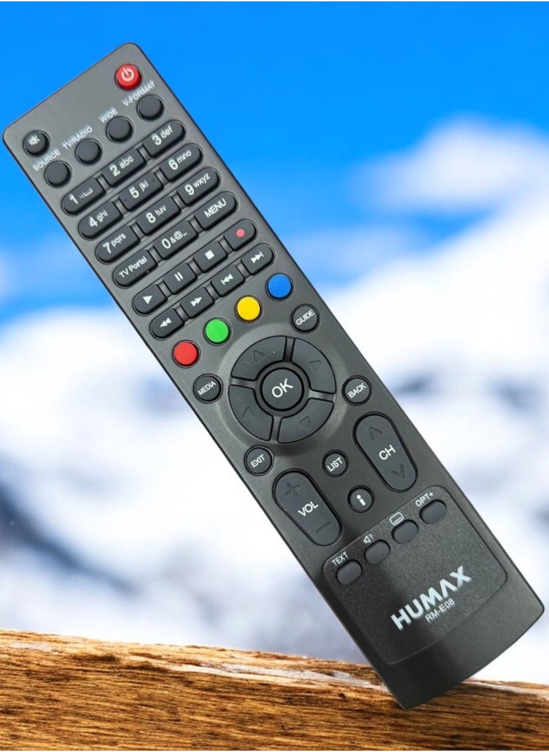 Humax - RM-E08 Universal Remote Control with Multi-Function Keys for TV and Media Navigation - Image 1