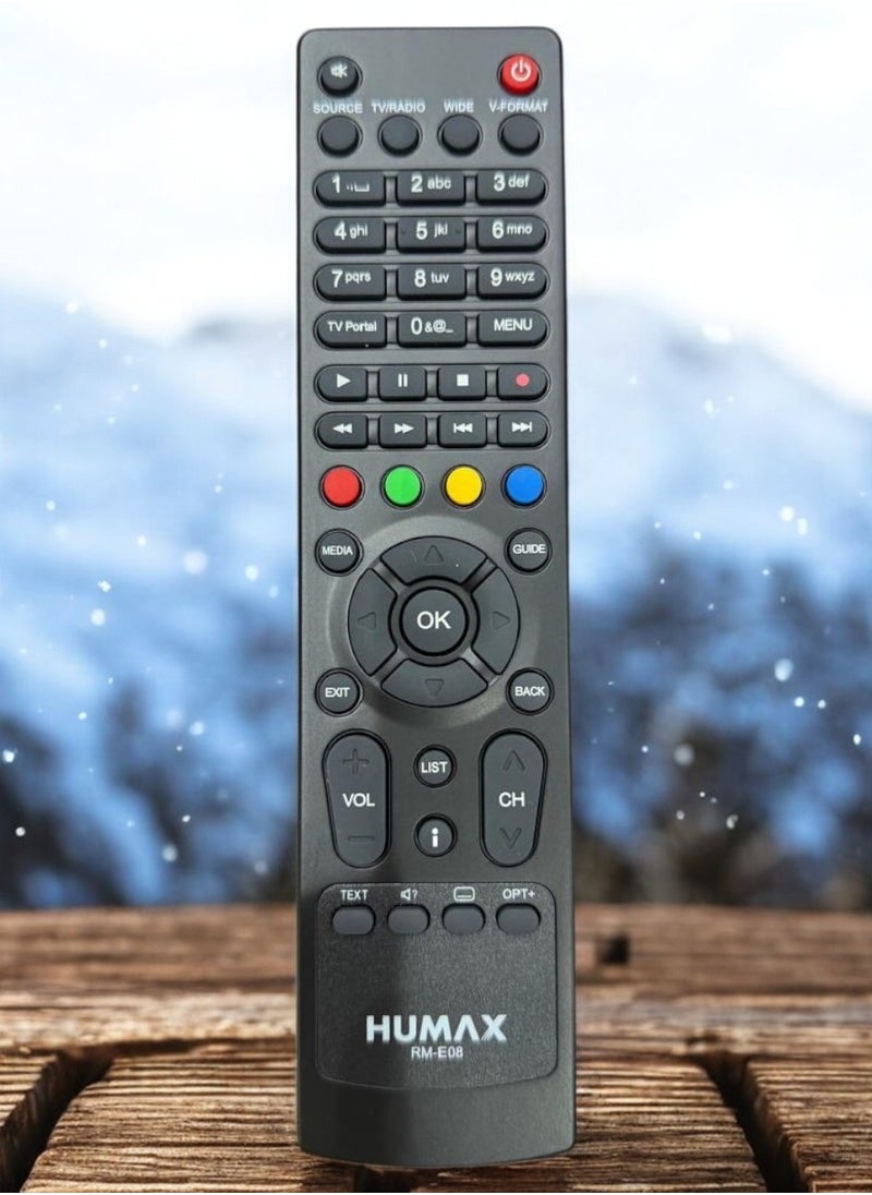 Humax - RM-E08 Universal Remote Control with Multi-Function Keys for TV and Media Navigation - Image 1