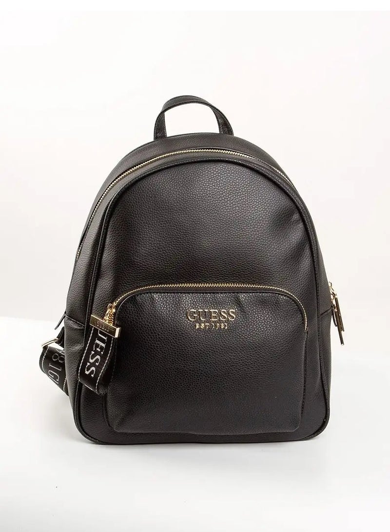 GUESS Black city backpack with zipper eco leather - Image 1