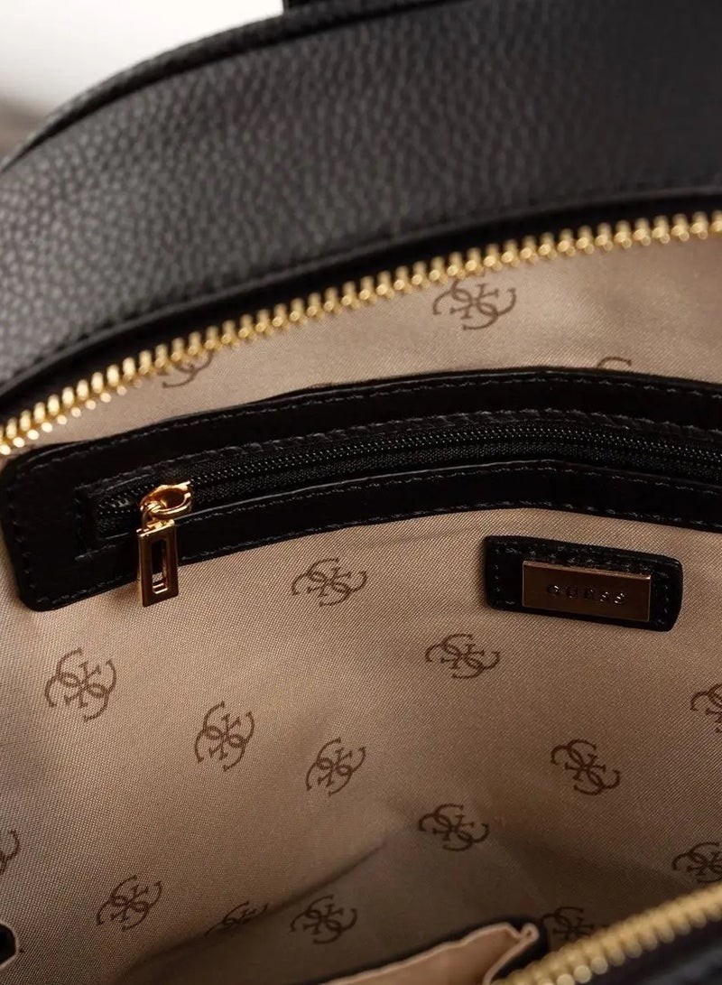 GUESS Black city backpack with zipper eco leather - Image 4