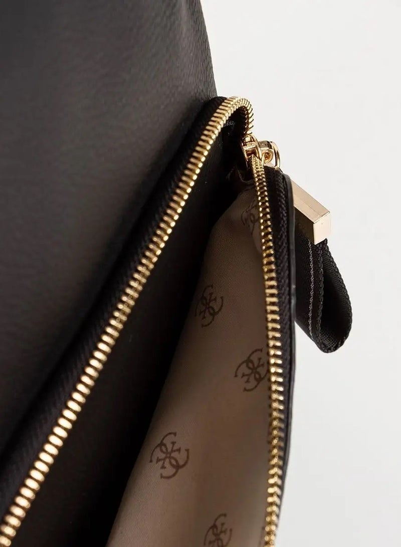 GUESS Black city backpack with zipper eco leather - Image 5