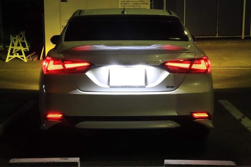 iJDMTOY Dark Smoked Lens Full LED Bumper Reflector Lights Compatible With 2018-up Toyota Camry, Function as Tail, Brake & Rear Fog Lamps - Image 3