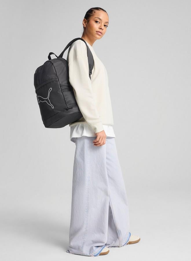 PUMA Logo Print School Backpack With Adjustable Straps And Zip Closure - Image 2
