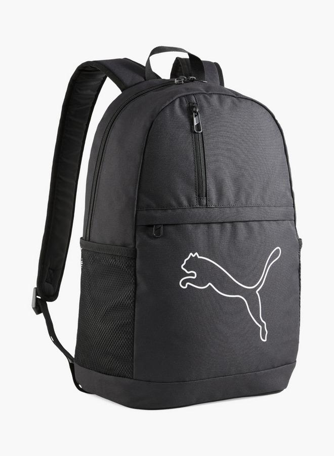 PUMA Logo Print School Backpack With Adjustable Straps And Zip Closure - Image 1