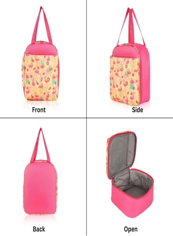 Echo Boomers Premium Herons Pint Lunch Bag – Stylish, Lightweight, Attractive, & Durable Meal Companion and Versatile Bag(Pink). - Image 5