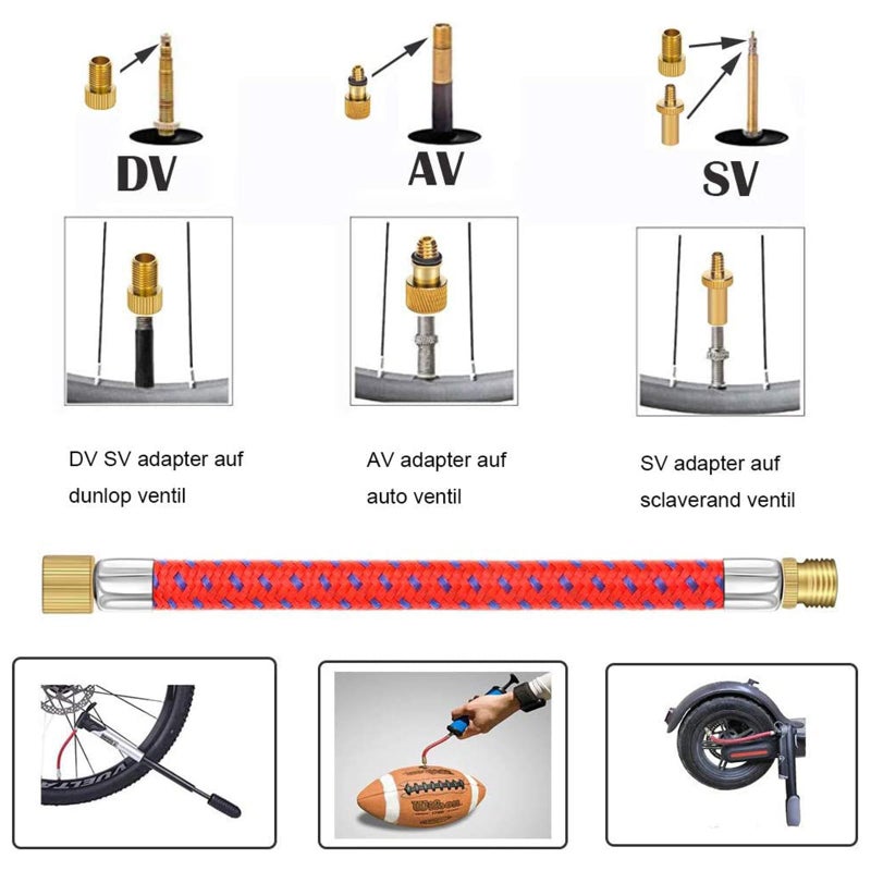 Bukela 28Pcs Valve Adaptor Air Compressor, Valve Pump Adaptor, Air Pump Needles Balls Inflatables, Valve Pump Adaptor Bike Tire - Image 2