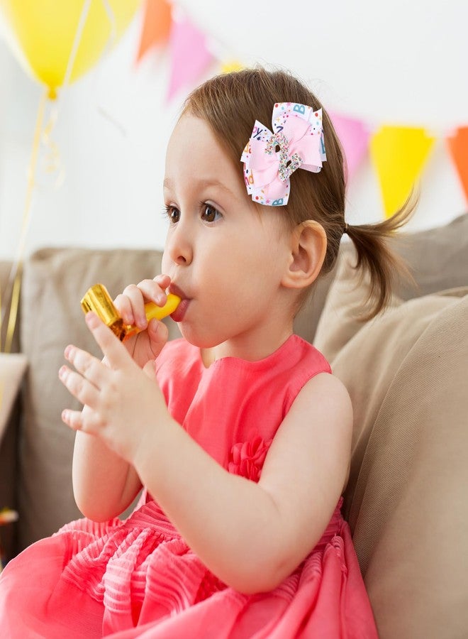 ميروكش ربطة شعر "عيد ميلاد سعيد" للبنات، مشابك شعر وردية لامعة مقاس 3.5 بوصة، دبابيس شعر على شكل فيونكة، مناسبة للمراهقات والأطفال الصغار، هدية مثالية لحفلات عيد الميلاد الثاني بنكهة الآيس كريم - Image 5