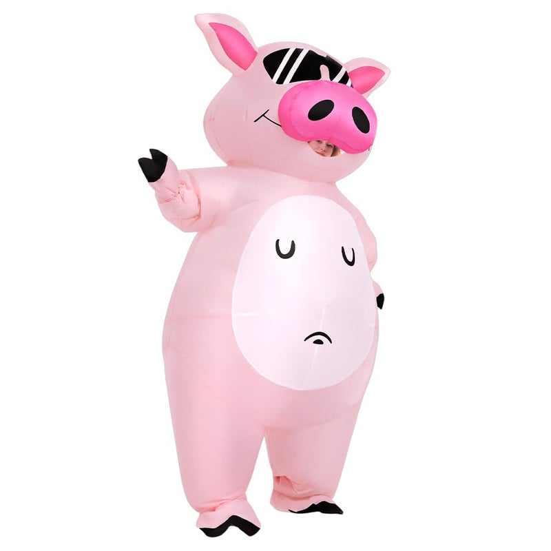KOOY Inflatable Pig Costume, Pig Costume Adult Inflatable Costumes Adult Size Full Body Blow up Costumes for Adults Women Men Inflatables Fancy Funny Suit for Halloween Party - Image 5