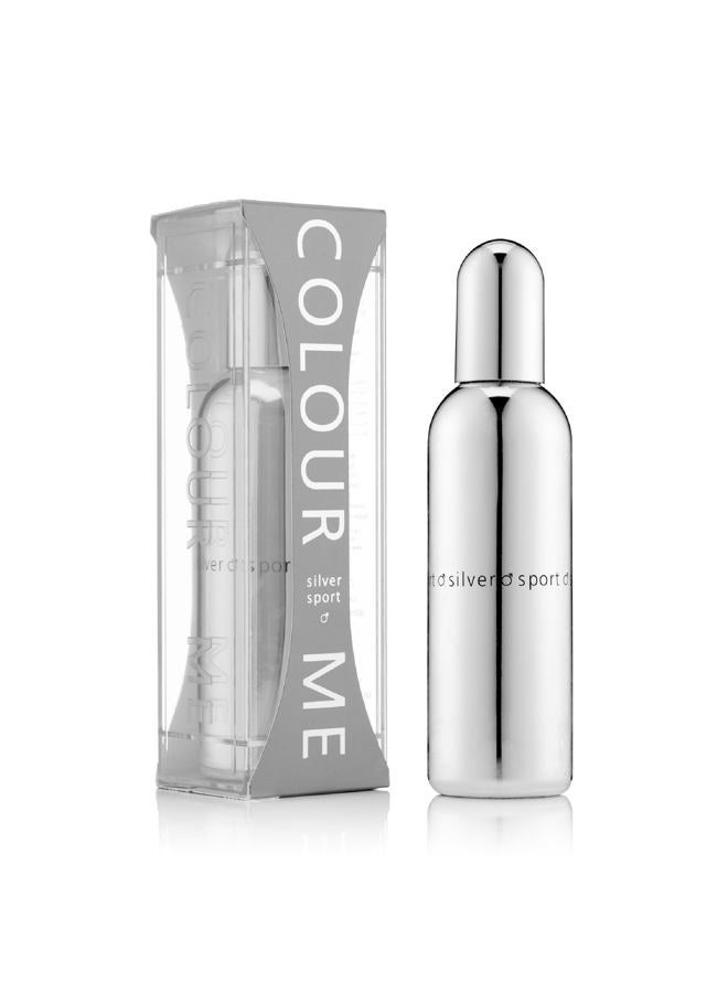 Colour Me Silver Sport by Milton-Lloyd - Perfume for Men - Woody Aromatic Fragrance - Opens with Citrus Notes of Mandarin and Orange - Blended with Spicy Black Pepper and White Musk - 3 oz EDP Spray - Image 1