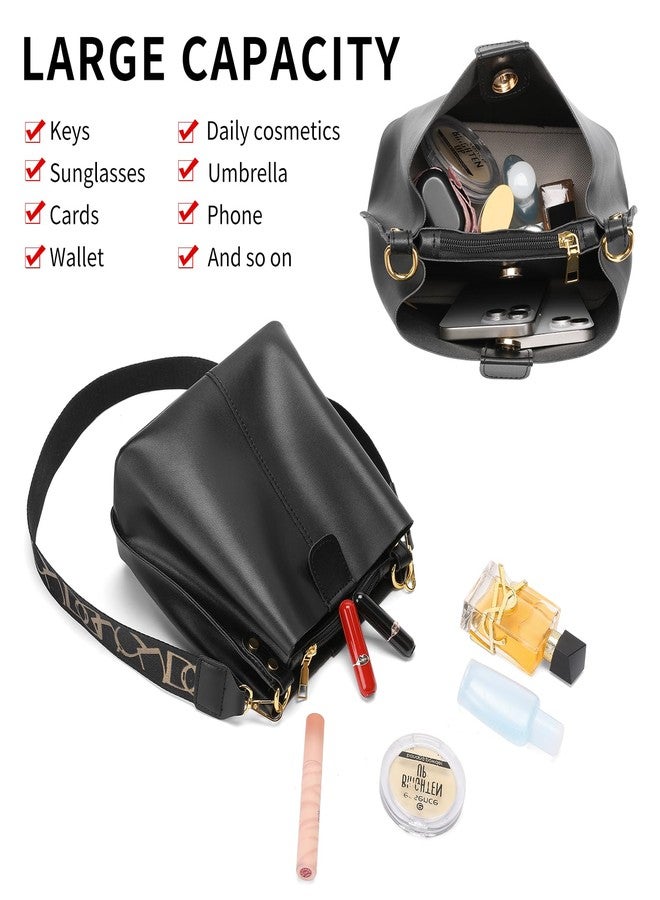 SENDEFN Trendy Bucket Crossbody Bag for Women Soft Shoulder Tote Purses Vegan Leather Crossbody Bags - Image 3