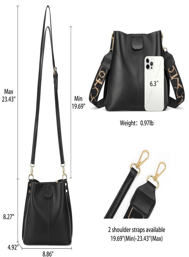 SENDEFN Trendy Bucket Crossbody Bag for Women Soft Shoulder Tote Purses Vegan Leather Crossbody Bags - Image 5
