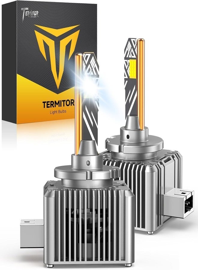 Termitor D3S LED Bulbs, 36,000LM 900% Brighter, 6500K Cool White, 1:1 HID Size CANBUS Ready, Plug and Play D3S Xenon HID Replacement Bulbs, Pack of 2 - Image 1