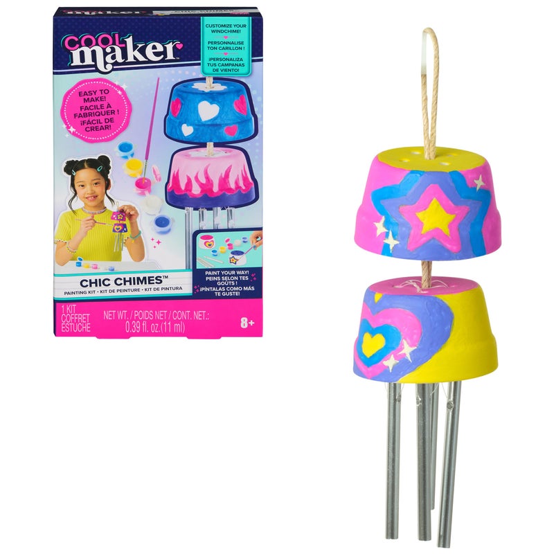 Cool Maker Chic Chimes Painting Kit with 5 Colors Paint Design a Stylish Windchime Room Decor Arts and Crafts Kit Kids Toys for Girls Ages 8 and up - Image 3