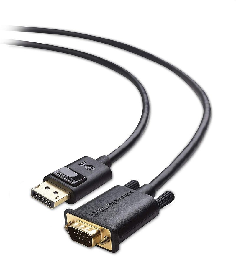 CableMatters كابل DisplayPort إلى VGA (كابل DP إلى VGA) بطول 10 أقدام - Image 1