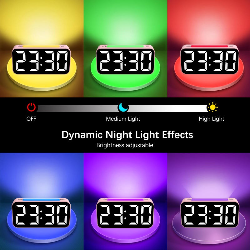 Topski Loud Alarm Clocks for Bedrooms Heavy Sleepers, Digital Clock with Night Light, Large Display, Dual Alarm, Snooze, Dimmable Bedside Alarm Clock for Kids Teens Boys Girls - Image 2