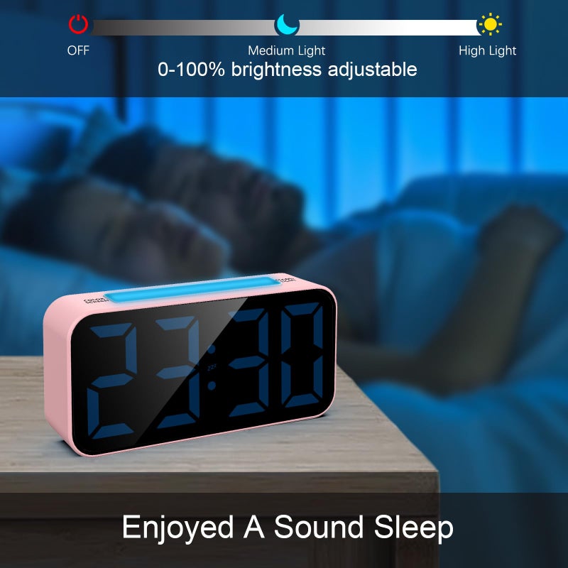 Topski Loud Alarm Clocks for Bedrooms Heavy Sleepers, Digital Clock with Night Light, Large Display, Dual Alarm, Snooze, Dimmable Bedside Alarm Clock for Kids Teens Boys Girls - Image 3