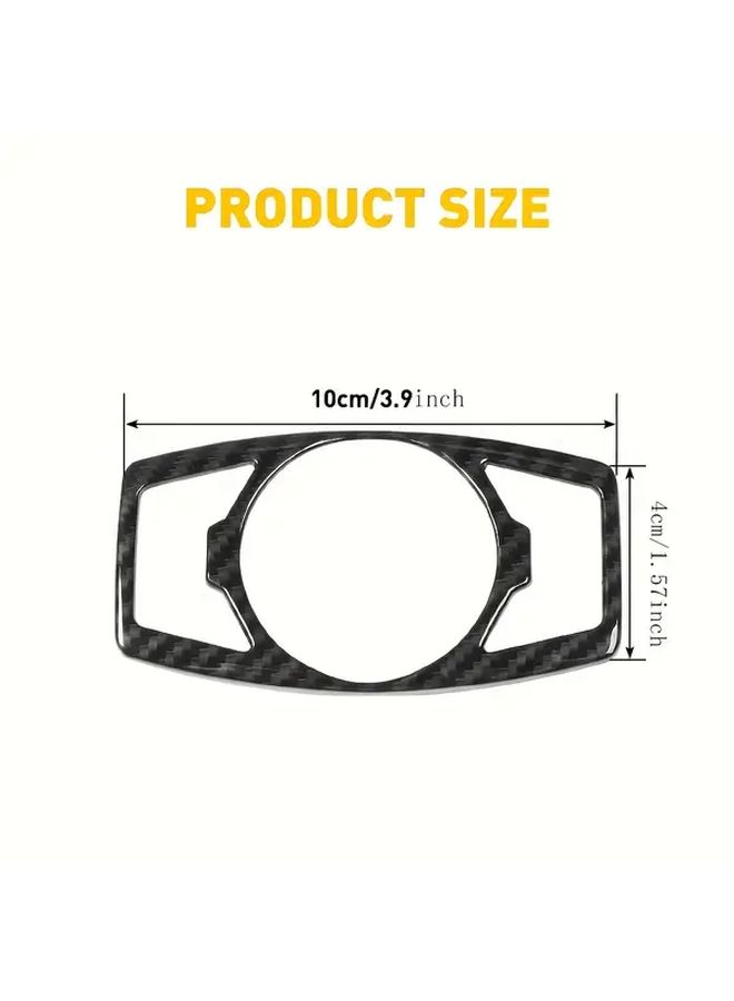 Carbon Fiber Headlight Switch Button Trim Cover For Ford Mustang 2015 2021 - Image 2