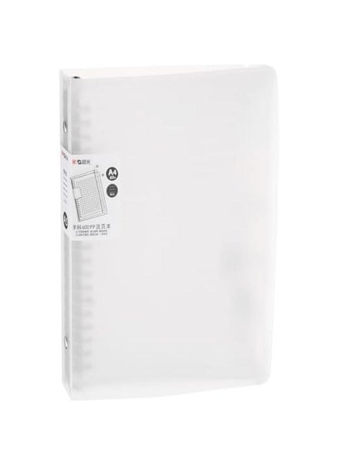 A4 Telescoping Spiral Ring Binder Notebook, 60 Sheets Refillable Notepaper with Frosted Cover, Grid Lines, Ideal for Office and Home Use.