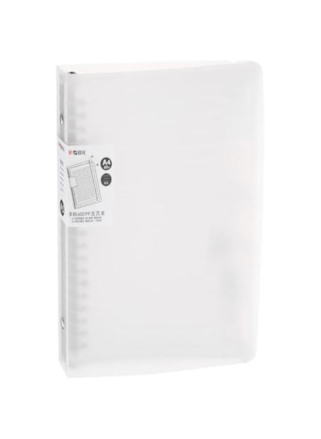 Arabest - A4 Telescoping Spiral Ring Binder Notebook, 60 Sheets Refillable Notepaper with Frosted Cover, Grid Lines, Ideal for Office and Home Use. - Image 1