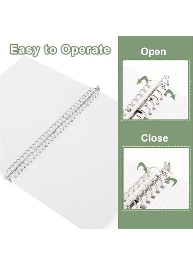 Arabest - A4 Telescoping Spiral Ring Binder Notebook, 60 Sheets Refillable Notepaper with Frosted Cover, Grid Lines, Ideal for Office and Home Use. - Image 1