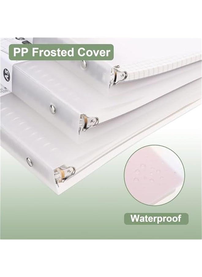 Arabest - A4 Telescoping Spiral Ring Binder Notebook, 60 Sheets Refillable Notepaper with Frosted Cover, Grid Lines, Ideal for Office and Home Use. - Image 1