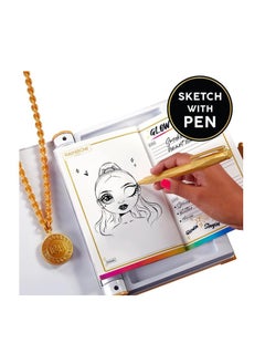 RAINBOW HIGH Secret Journal- Fashion Journal with Lock, Activity Book, Pen, and Necklace Charm to Unlock Your Creative Ideas | Kids 6-12 Years  - Image 5