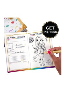 RAINBOW HIGH Secret Journal- Fashion Journal with Lock, Activity Book, Pen, and Necklace Charm to Unlock Your Creative Ideas | Kids 6-12 Years  - Image 4