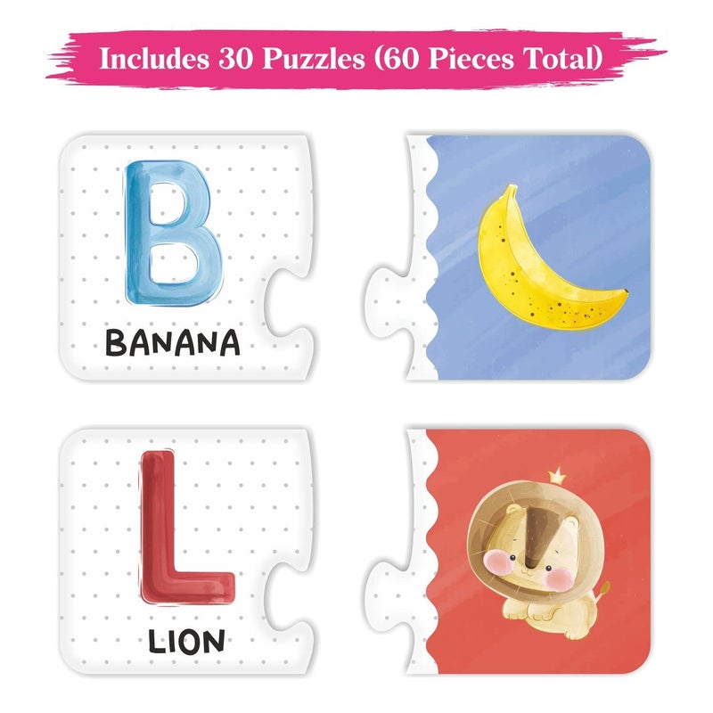 Webby Alphabets 2 Pieces Learning Pack Jigsaw Puzzle, Montessori Early Educational Pre School Puzzle Toys for 3+ Years Kid | Birthday Gift for Boys & Girls - Image 2