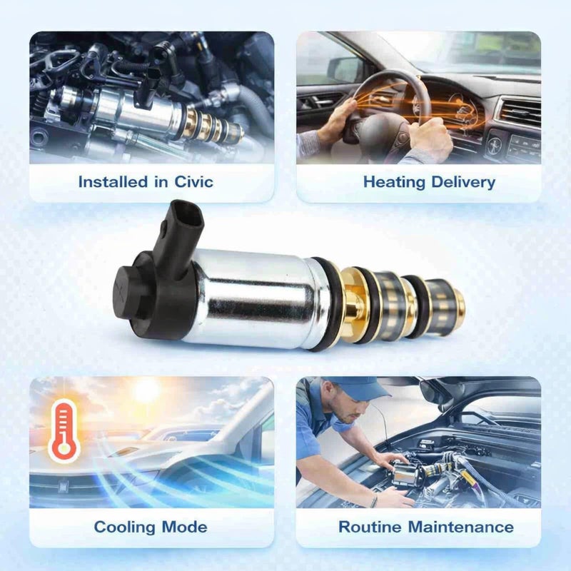 AC Compressor Electronic Control Valve Metal ABS OE 7295124 For 1.5L 2.0L Engine 2016 2020 - Image 5