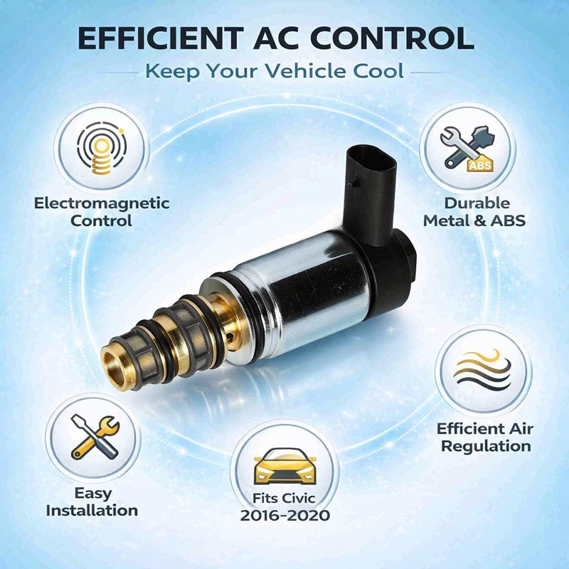AC Compressor Electronic Control Valve Metal ABS OE 7295124 For 1.5L 2.0L Engine 2016 2020 - Image 4