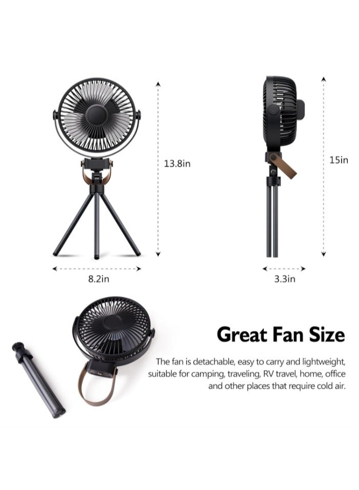 OASIS-TH Table  Fan desk fan  portable fan rechargeble fan easy carry with light - Image 2