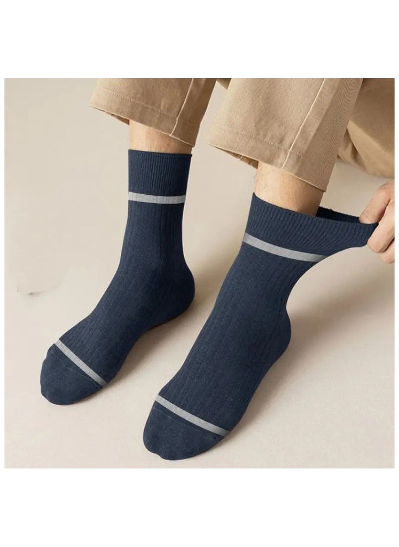 Generic - 5 Pairs Men's Solid Skin-friendly Compression Simple Anklets Socks, Sports Socks For Autumn Winter - Image 1
