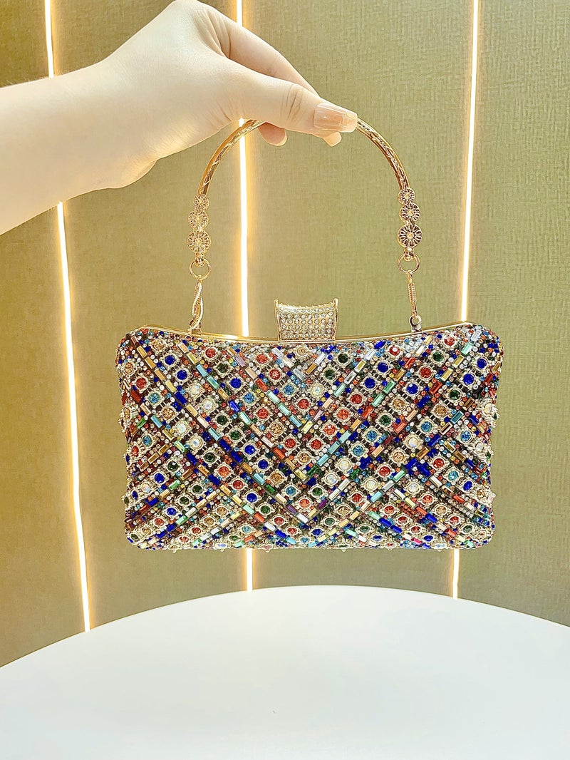 New Evening Dress Celebrity Ladies Rhinestone Clutch Bag Cheongsam Small Bag Shoulder Crossbody Evening Bag Women'S Handbag - Image 2