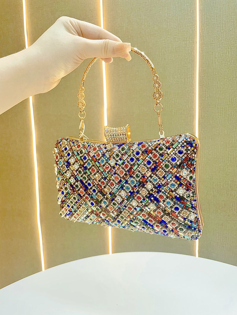 New Evening Dress Celebrity Ladies Rhinestone Clutch Bag Cheongsam Small Bag Shoulder Crossbody Evening Bag Women'S Handbag - Image 3